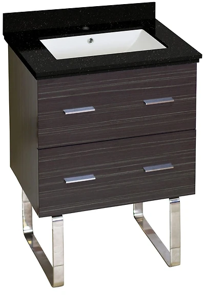 American Imaginations 36-in. W Floor Mount Dawn Grey Vanity Set For 1 Hole Drilling Beige Top Biscuit UM Sink AI-18580