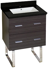 American Imaginations 36-in. W Floor Mount Dawn Grey Vanity Set For 1 Hole Drilling Beige Top Biscuit UM Sink AI-18580