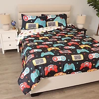 Ensemble de literie 5 pièces pour lit double, gamer