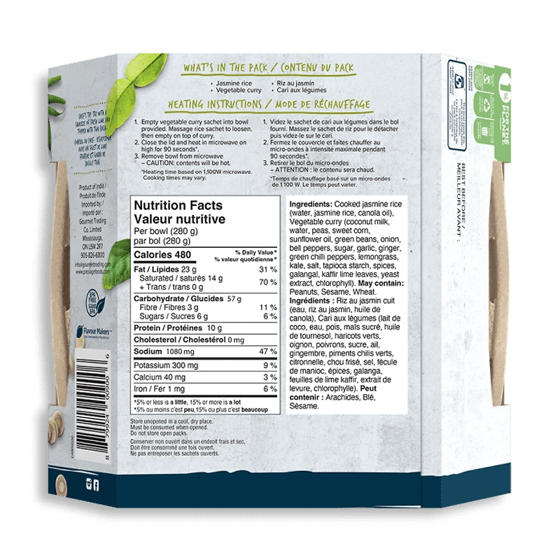 Passage to Asia - Thai Green Curry Bowl (280g), Deliciously quick: authentic Thai Veg Curry in 90 seconds