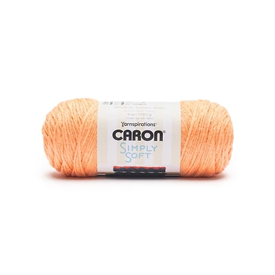 Laine acrylique peignée Caron® Simply Soft™ n° 4 (moyenne), Pêche, 170,1 g, 280 m
