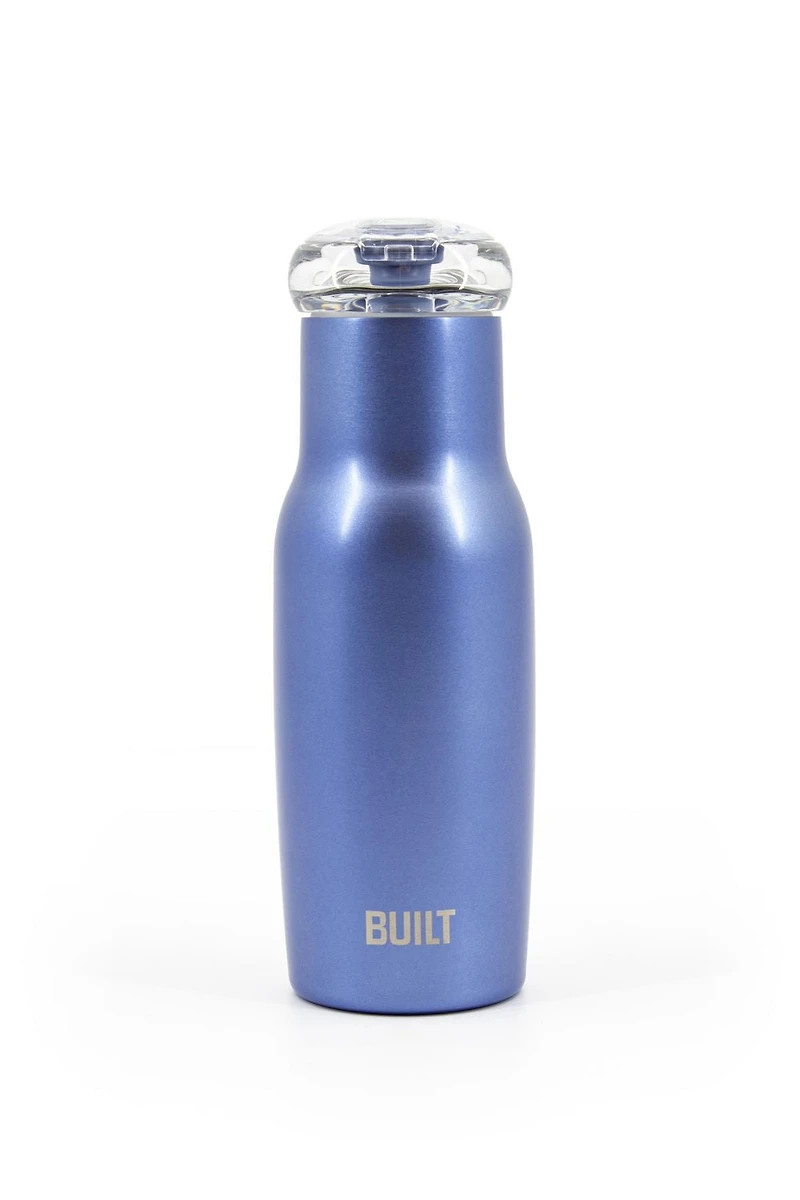 Built 14oz Double Walled Tritan Flip Top Mug Blue