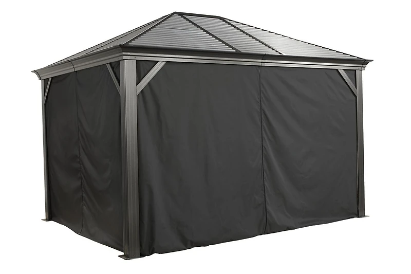 Sojag Black Curtains for Monaco/Messina/Mykonos/Moreno Gazebo, 10 ft. x 12 ft., Poly