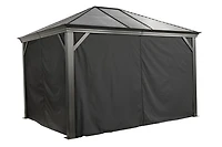 Sojag Black Curtains for Monaco/Messina/Mykonos/Moreno Gazebo, 10 ft. x 12 ft., Poly