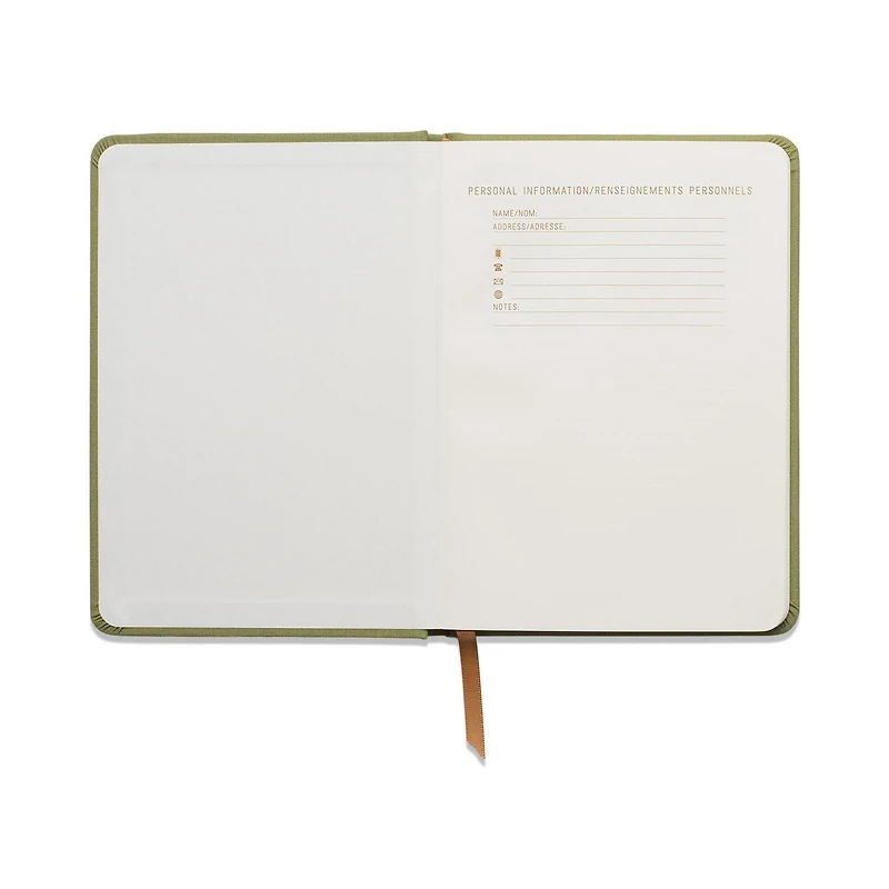 Think Ink Book Cloth Hardcover Green with Gold Sparkle Journal - 5.25” x 7.25", 160 Pages, Perfect For Teens and Adults at Home, School, or Work