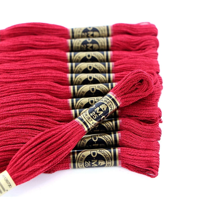 DMC Red Cotton 6 Strand Floss 8m
