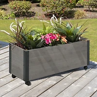 Grapevine 24IN FSC Recycled Wood Planter with Casters