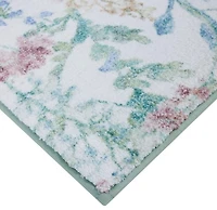 hometrends Pastel Floral Digital Print 2 Piece Bath Rug Set 17"X24" / 20"X34"