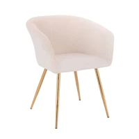 Susan Arm Chair in White made of velvet upholstery
