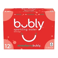 Bubly™ Eau Pétillante Saveur Fraise 12 x355 mL, Canettes