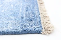 ECARPETGALLERY 6'11" x 9'10" Bordered Jules Oushak Hand-knotted Area Rug for Living Room, Dining Room and Bedroom in Blue