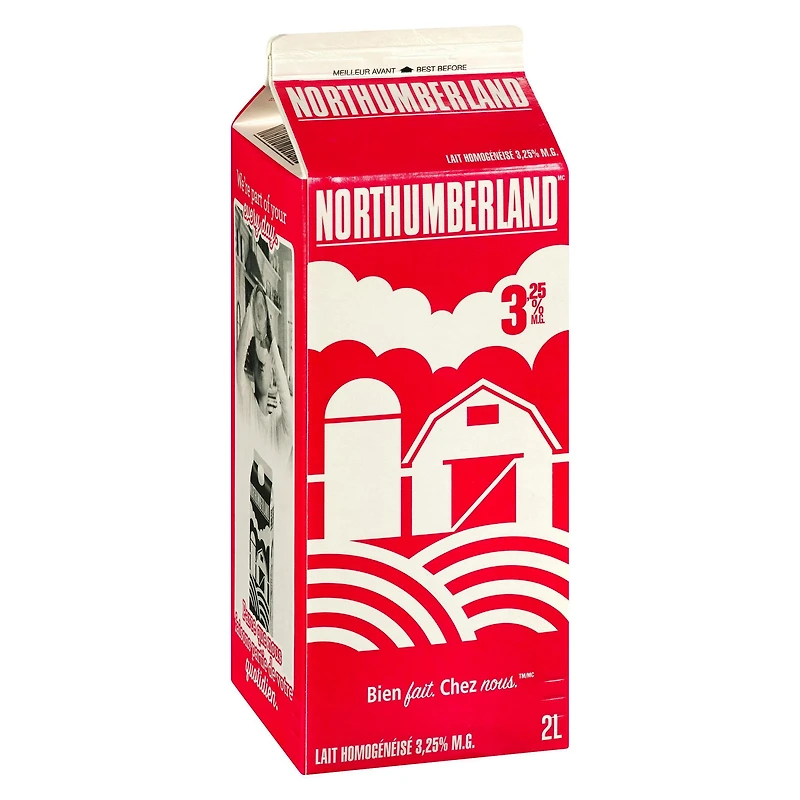Lait homogénéisé 3,25 % Northumberland 2L