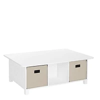 Maison RiverRidge® Table d'activités pour enfant avec 6 casiers de rangement blanc avec bacs 2 pièces