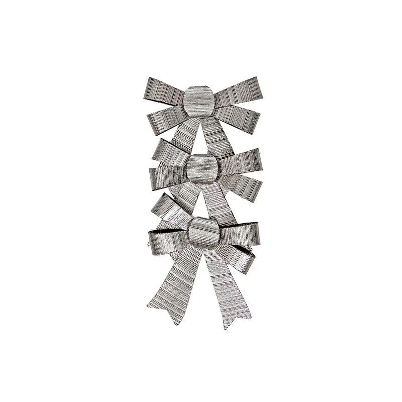 3Pc Bows Brillants (Argent) - Ensemble De 6