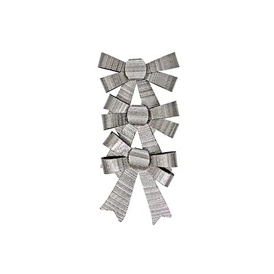 3Pc Bows Brillants (Argent) - Ensemble De 6