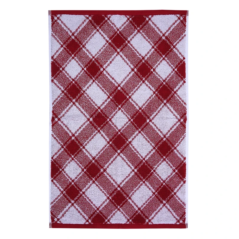 Holiday Time Plaid Hand Towels, 2-Pack