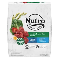Nourriture sèche pour chiots Nutro Natural Choice Recette avec agneau et riz brun