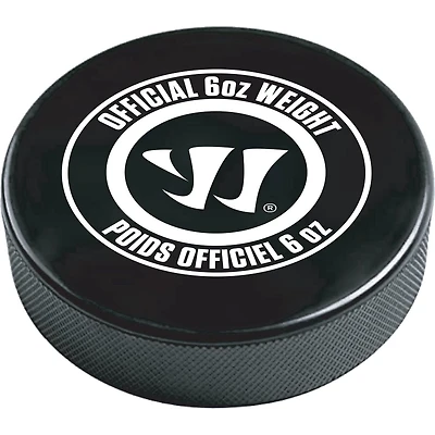 Warrior Official Rubber Hockey Puck - Black - 6oz, Regulation Size