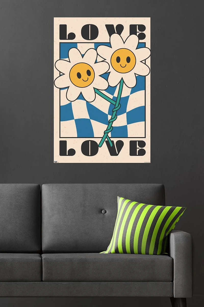 Visage souriant – Fleurs d'amour