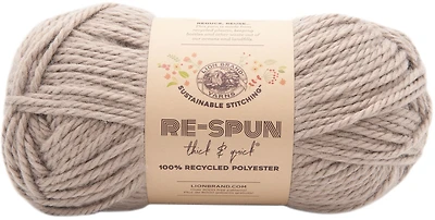 Fil Lion Brand Re-Spun Thick & Quick® Feuillu Fil #6 super volumineux de polyester recyclé, 340g/ 204m-1CT Fil de Polyester Recyclé