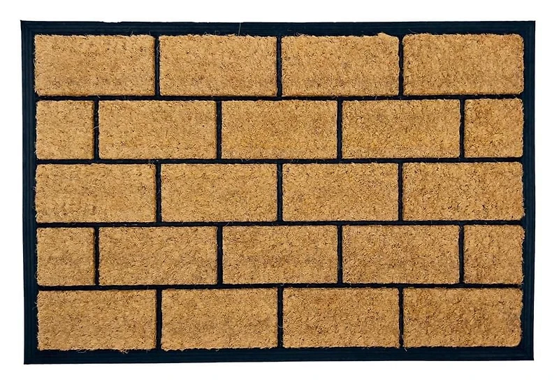 Extra Large Non-Slip Rubber Coir Door Mat – 24 Inch x 36 Inch, Durable for Outdoor/Indoor Use