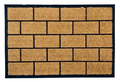 Extra Large Non-Slip Rubber Coir Door Mat – 24 Inch x 36 Inch, Durable for Outdoor/Indoor Use