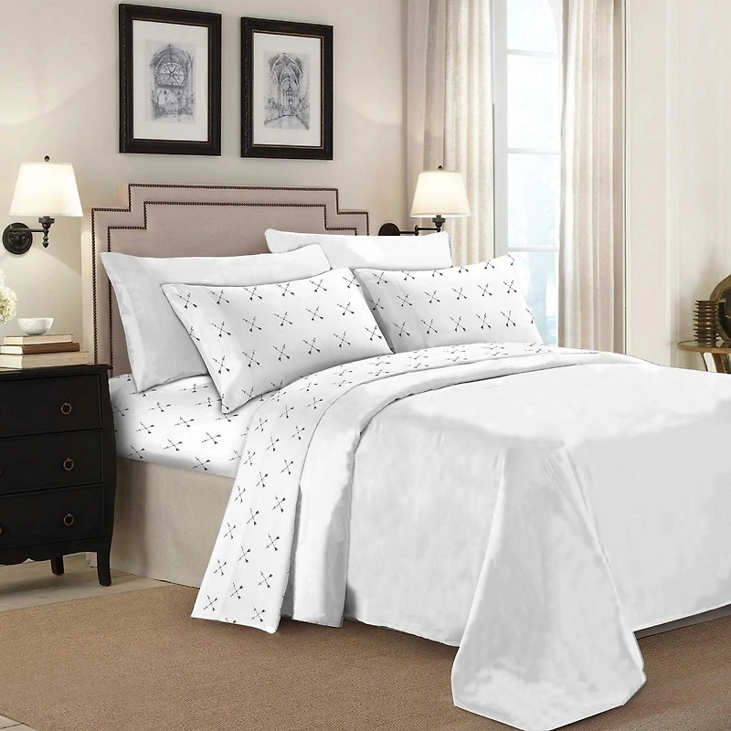 Johnson Home Premium Parure de lit en flanelle de coton peigné ultra pelucheux 160 g/m