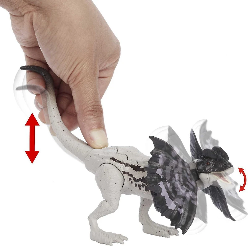 Jurassic World Figurine de Dinosaure Dilophosaure de Nouvelle Attaque