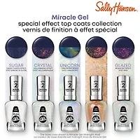 Sally Hansen - Vernis de finition Miracle Gel™, système de simili-gel en 2 étapes, sans lampe UV, jusqu'à 8 jours de couleur et brillance Couleur anti-écaillement et longue tenue