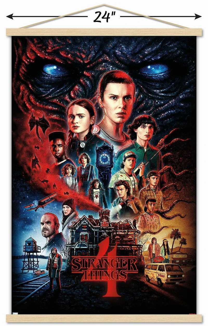 Netflix Stranger Things: Season 4 - One Sheet Wall Poster, 22.375" x 34" Framed
