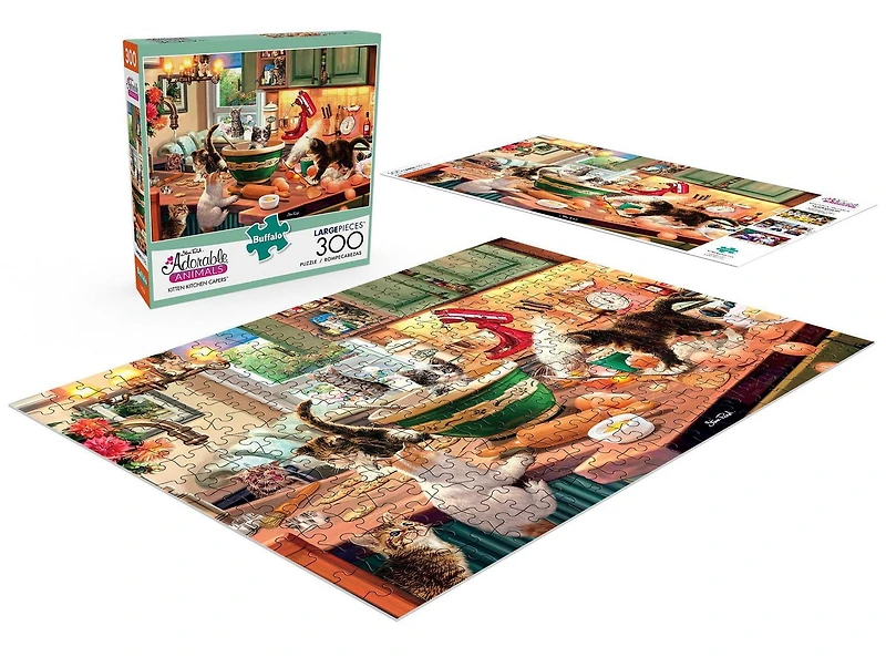 Buffalo Games - Adorable Animals - Kitten Kitchen Capers - 300 Piece Jigsaw Puzzle