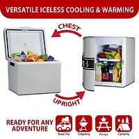Koolatron Glacière/réchauffeur électrique 12 V, réfrigérateur thermoélectrique pour voiture 42 L (45 pintes), mini réfrigérateur portable, gris