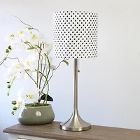 Simple Designs Tapered Table Lamp with Fabric Drum Shade
