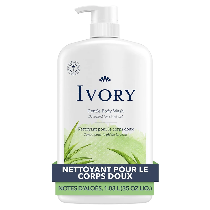 Nettoyant pour le corps Ivory Doux, Notes d’aloès 1035ML