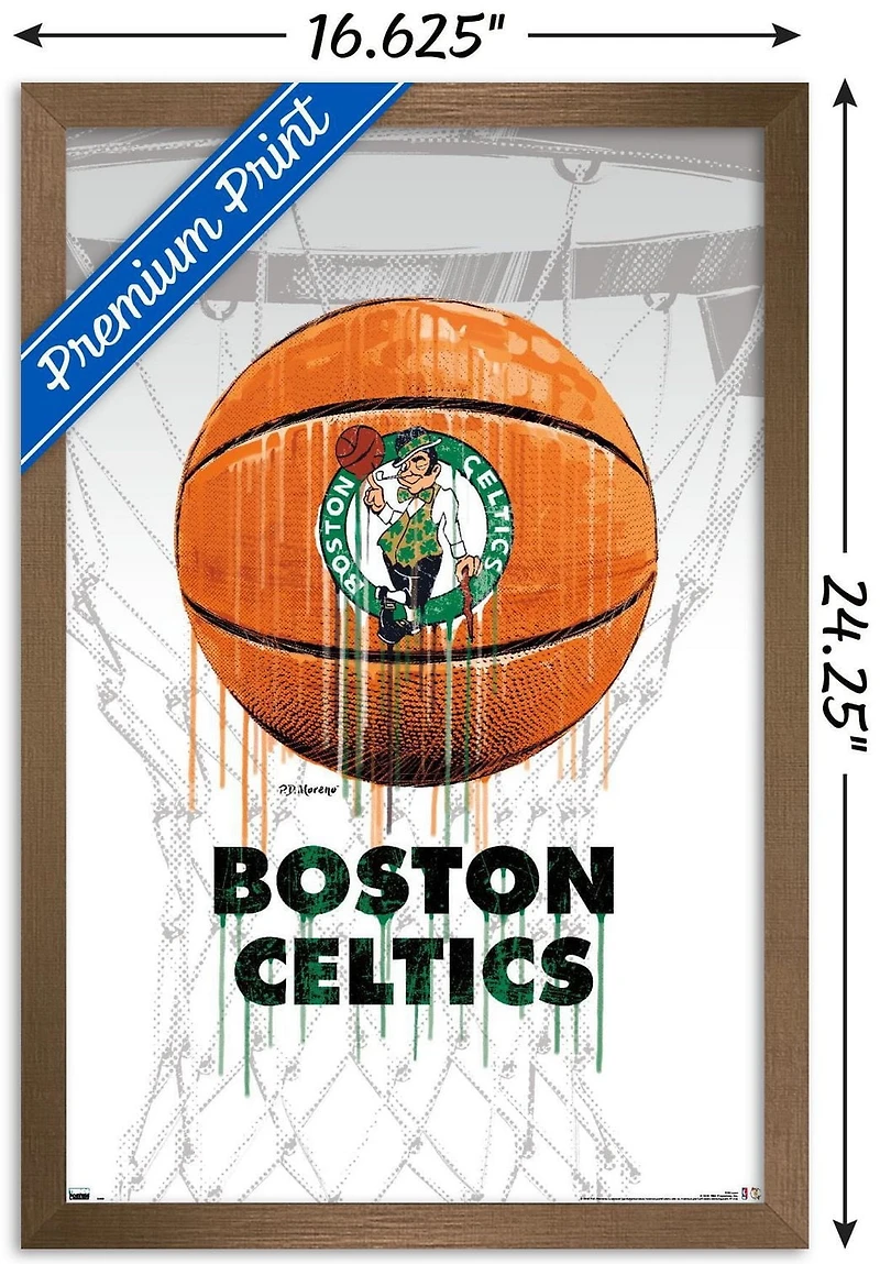 NBA Boston Celtics - Drip Ball 20 Wall Poster