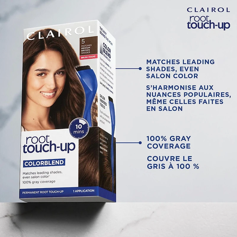 Retouche-racines permanente Clairol Root Touch-Up, #1 retouche-racines au Canada Couvre le gris à 100% !