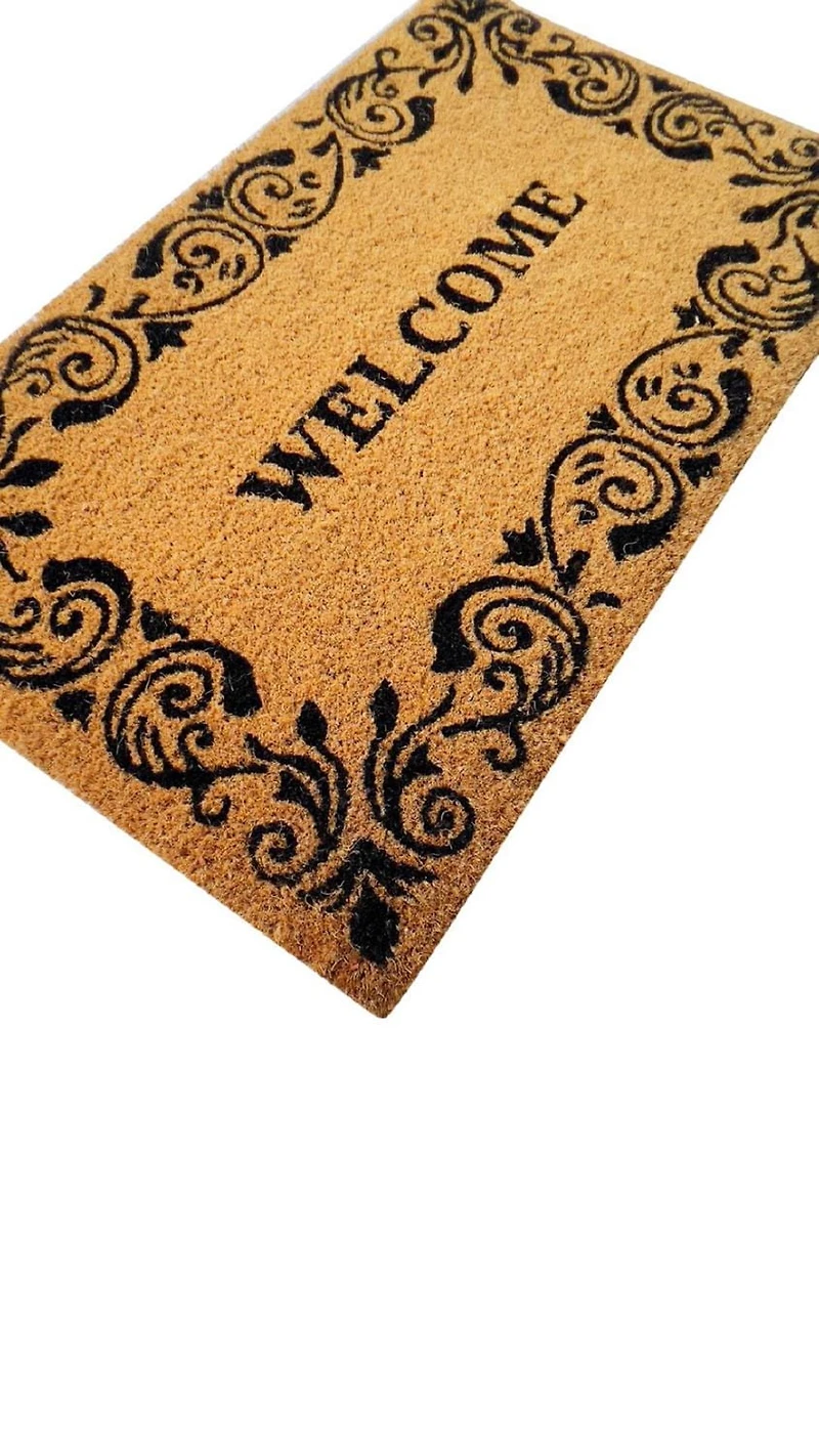 Paillasson Welcome II de Home Décor Inc. – Fibre naturelle durable, envers antidérapant