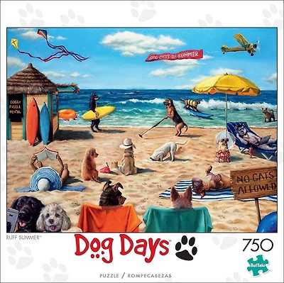 Buffalo Games - Dog Days - Ruff Summer - 750 Piece Jigsaw Puzzle