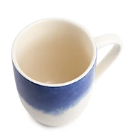 Thym & Table Tasse à café en grès goutte à goutte bleu, 15 fl oz