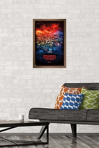 Netflix Stranger Things: Season 4 - Hawkins, Indiana Wall Poster, 22.375" x 34" Framed
