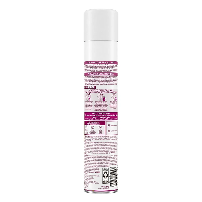 Shampooing sec en vaporisateur XXL Volume Batiste, format économique, shampooing sec pour texture capillaire rehaussée, grand format, 350 ml