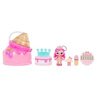 Yummiland Beauty Bag Playset + Lip Gloss Doll - Ice Cream Bag Includes exclusive Bianca Bubbglegum, Nail Polish + Nail Stickers, Manicure, Doll Playset, Cosmetic Play 4+
