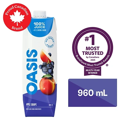 Jus de pomme et raisin 960 ML