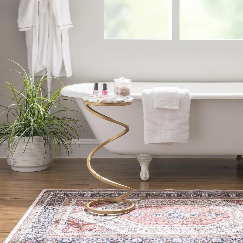 Julienne Drink Table, Grey Agate