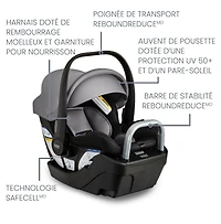 Britax Willow™ S Infant Car Seat with Alpine Base, Graphite Onyx