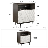 CosmoLiving par Cosmopolitan Olivia Armoire de rangement, chêne gris