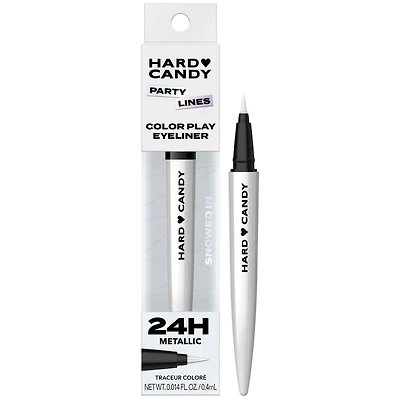 Hard Candy Color Liquid Eyeliner w/ Lash Boost Serum, Metallic, 4.14 mL