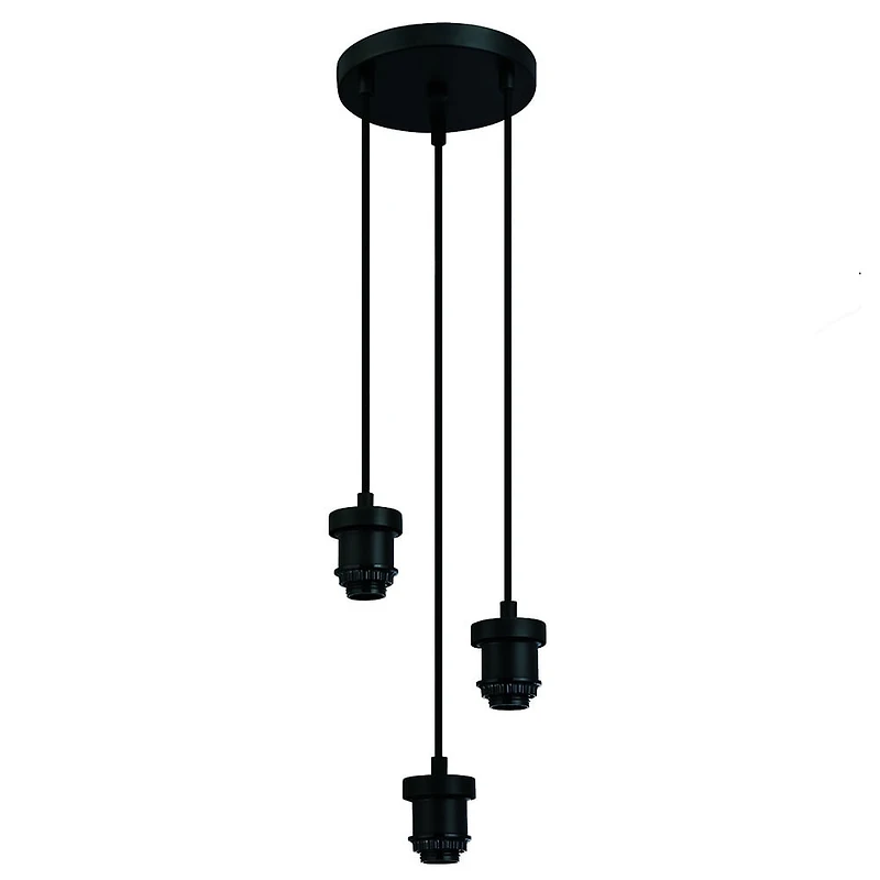 Westinghouse Lighting 3-Light Flat Pendant Kit -Matte Black