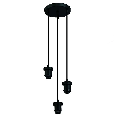 Westinghouse Lighting 3-Light Flat Pendant Kit -Matte Black