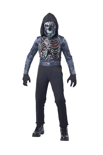 Way to Celebrate Child Boy's Halloween Light Up Cyborg Skeleton Costume